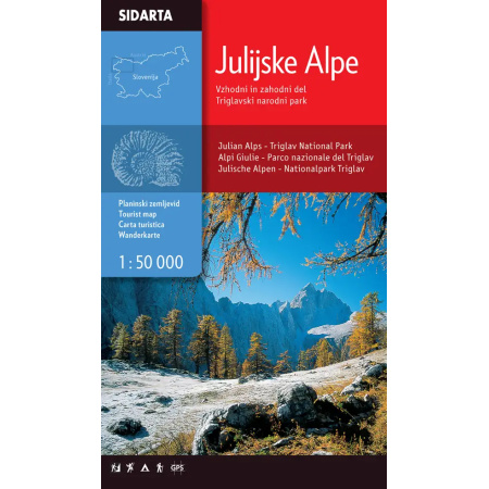 SIDARTA JULIJSKE ALPE 1:50000 - planinska karta