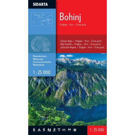 SIDARTA BOHINJ 1:25000 - planinska karta