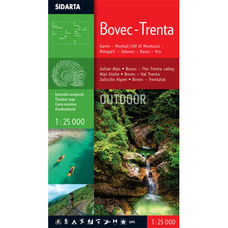 SIDARTA BOVEC - TRENTA 1:25000 - izletniški zemljevid