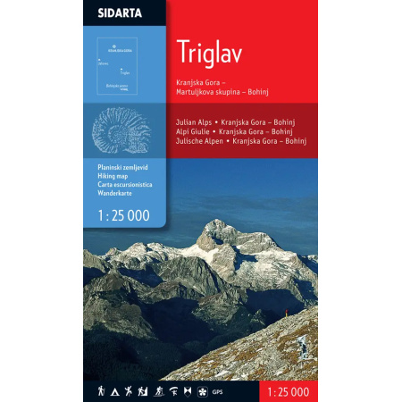 SIDARTA TRIGLAV 1:25000 - planinski zemljevid
