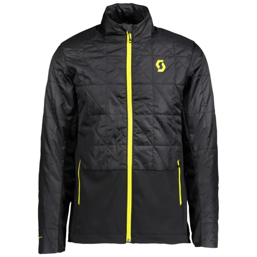 JAKNA SCOTT INSULOFT HYBRID FT black/sulphur yellow