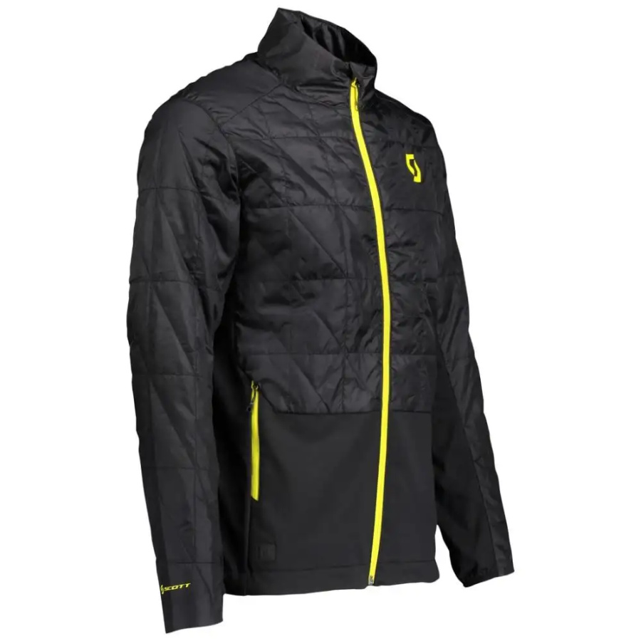 JAKNA SCOTT INSULOFT HYBRID FT black/sulphur yellow