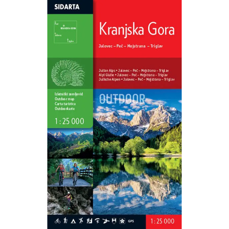 SIDARTA KRANJSKA GORA 1:25000 - izletniški zemljevid