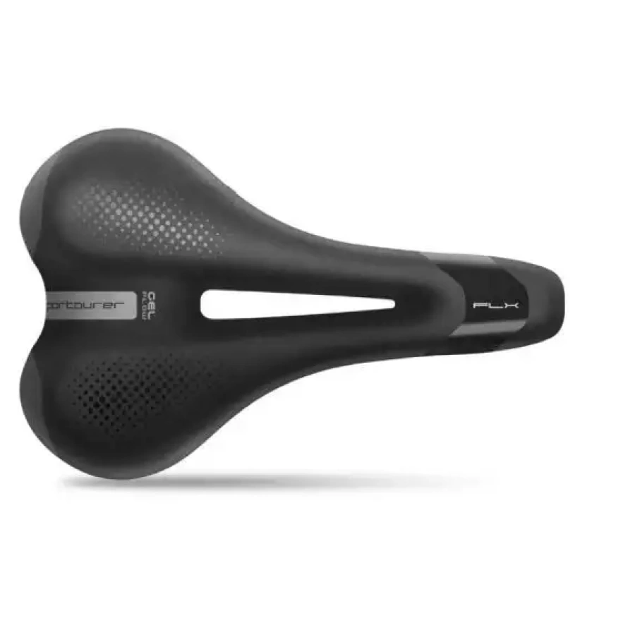 Sportourer Garda Gel Hi Viz Sella Ciclo, Uomo, Nero, 165 x 270 mm
