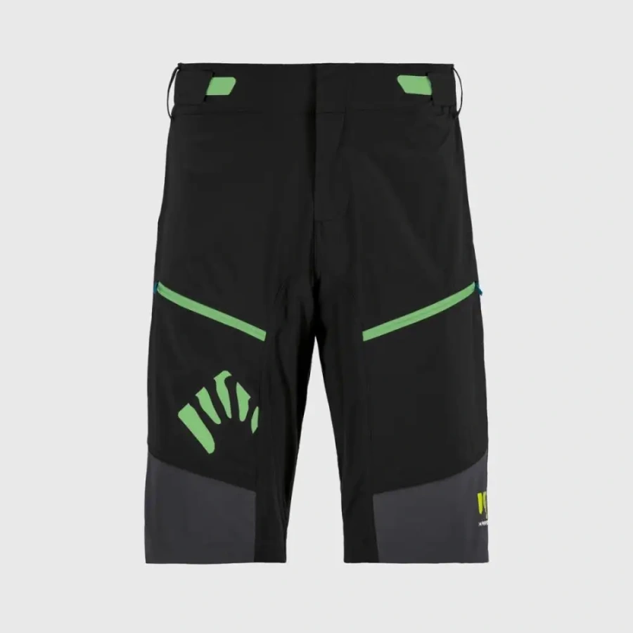 KRATKE HLAČE KARPOS RAPID BAGGY black/dark gray/green fluo