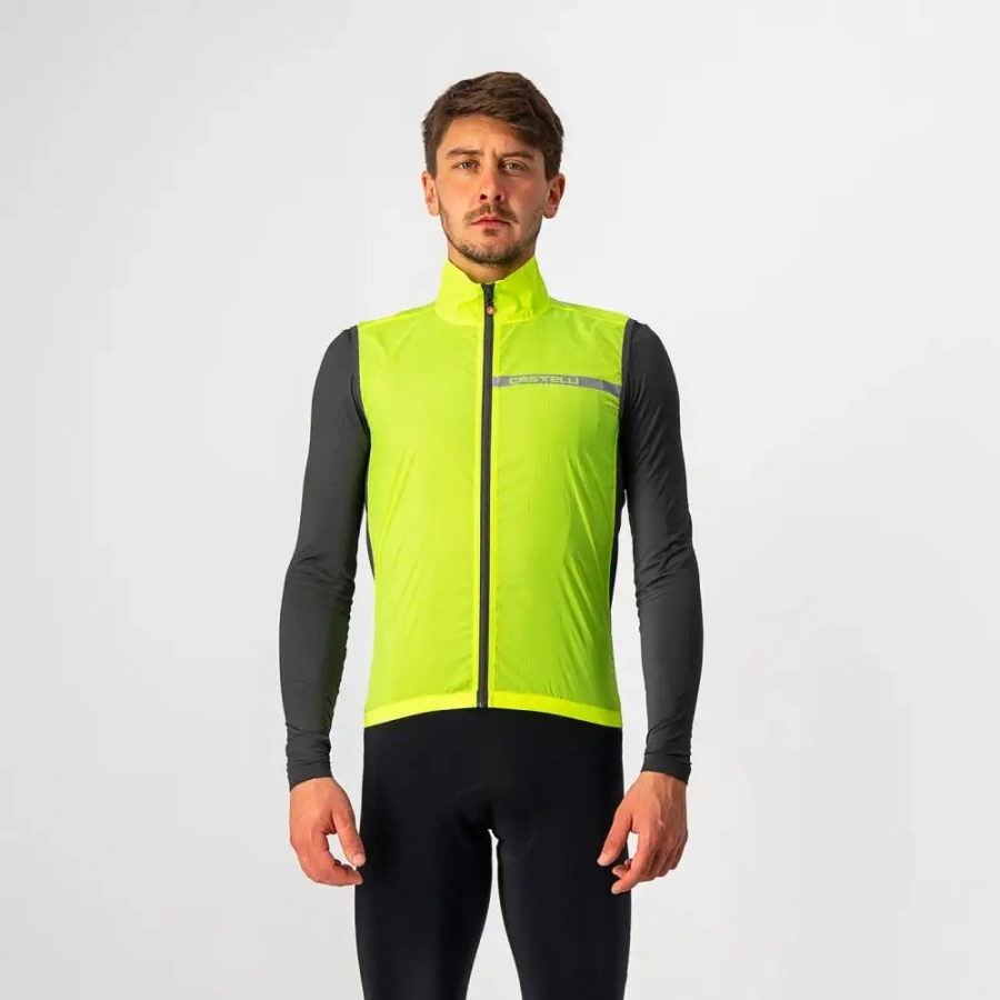 BREZROKAVNIK CASTELLI SQUADRA STRETCH fluo rumena