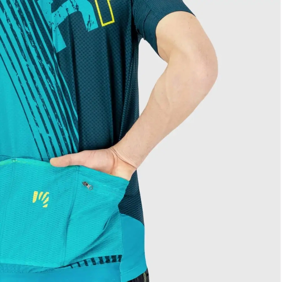 MAJICA KARPOS GREEN FIRE indigo b/black/green f