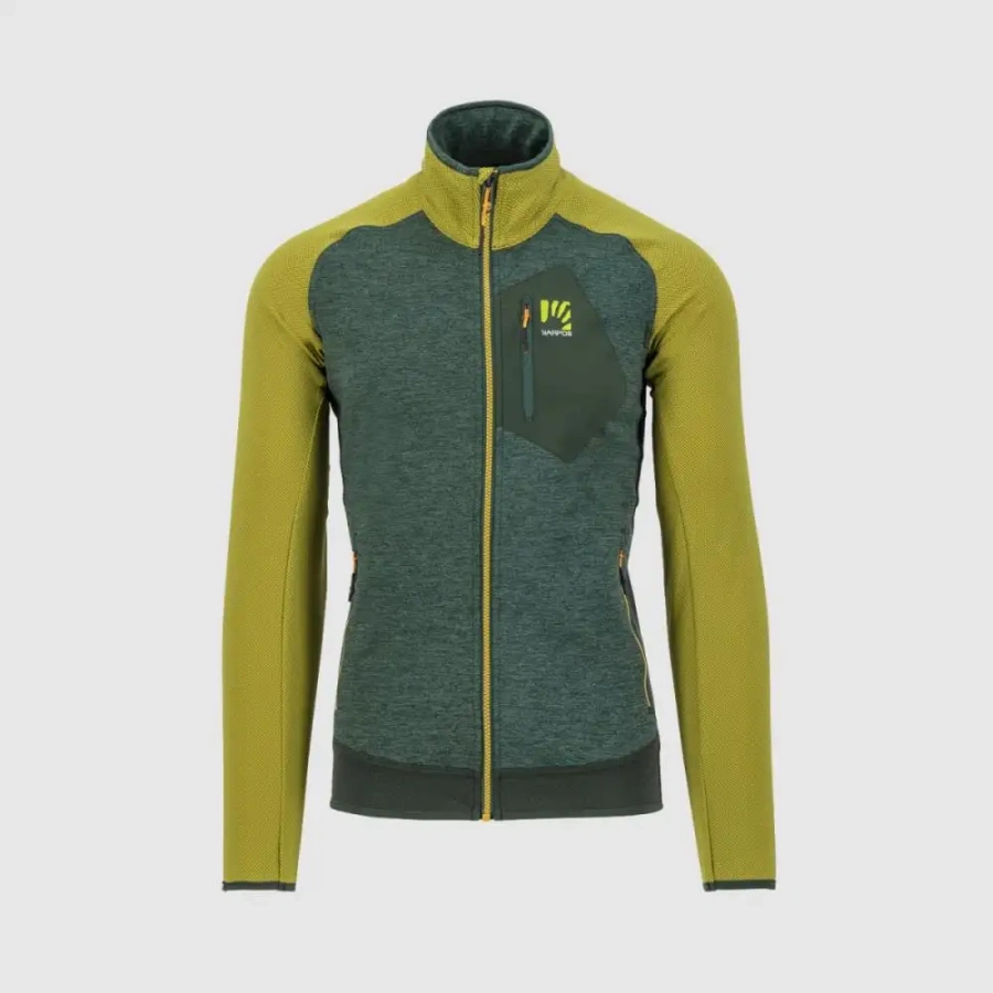 JOPA KARPOS ODLE FLEECE jungle green/gold flake