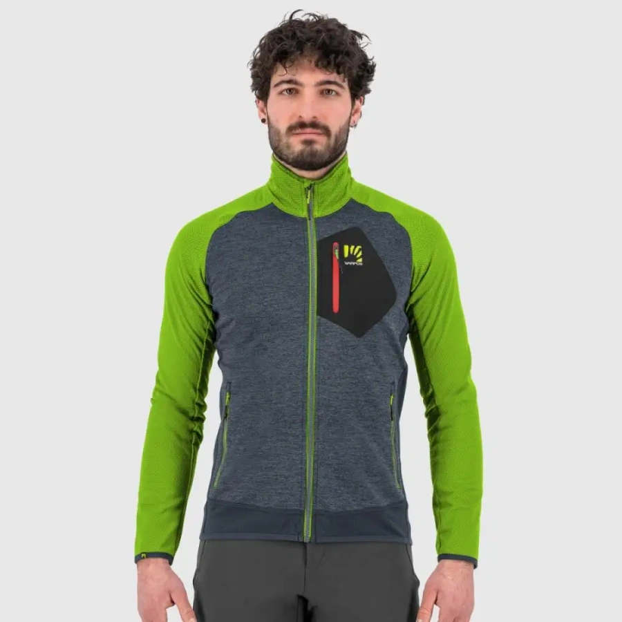 JOPA KARPOS ODLE FLEECE dark slate/lime