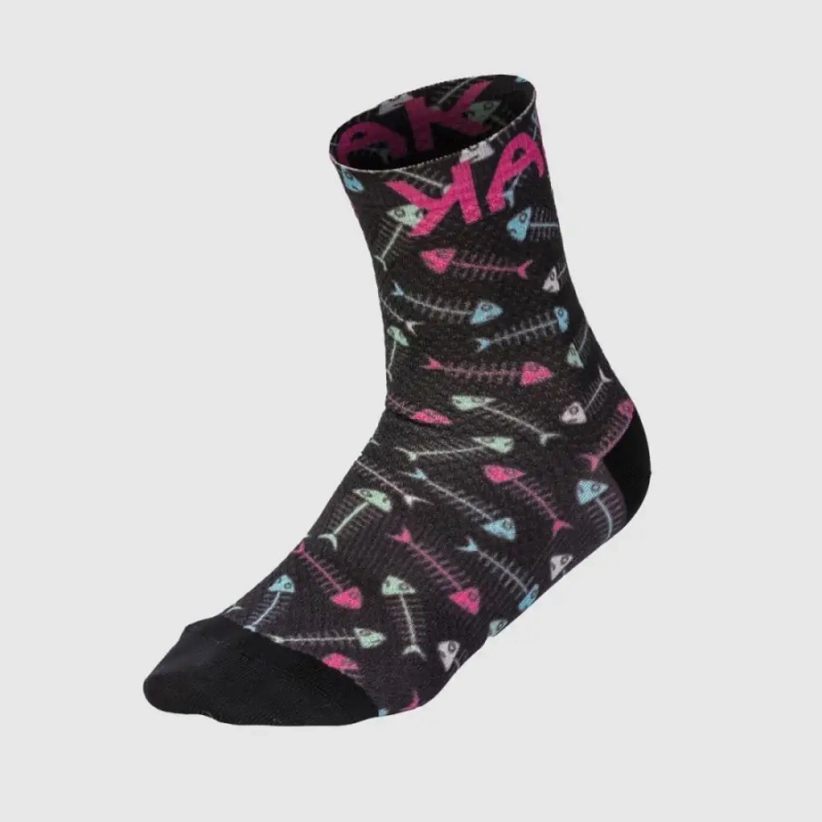 ŽENSKE NOGAVICE KARPOS GREEN FIRE black/bluebird/pink