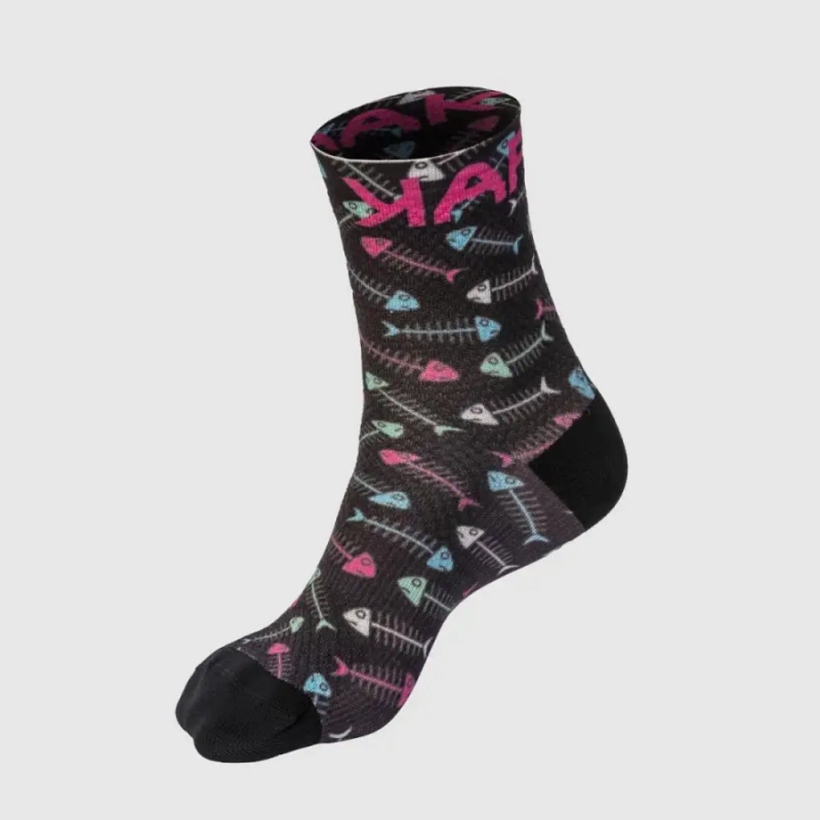ŽENSKE NOGAVICE KARPOS GREEN FIRE black/bluebird/pink