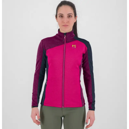 ŽENSKA JOPA KARPOS FEDERA FULL-ZIP FLEECE pink/boysenbery/vulcan