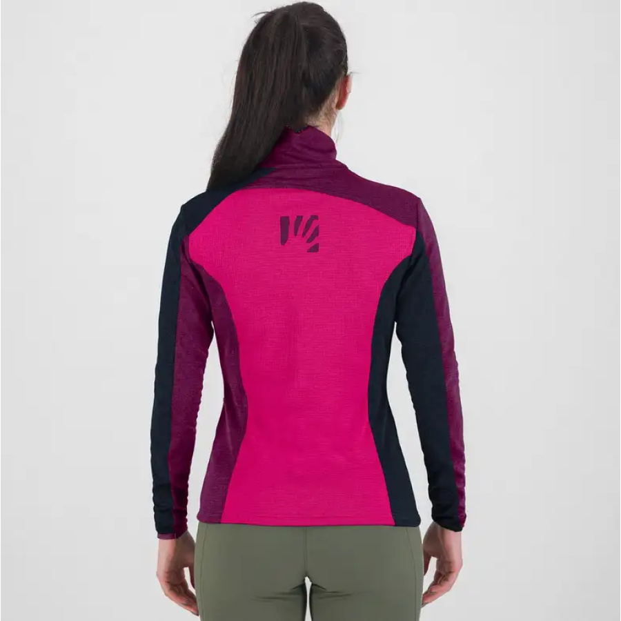 ŽENSKA JOPA KARPOS FEDERA FULL-ZIP FLEECE pink/boysenbery/vulcan