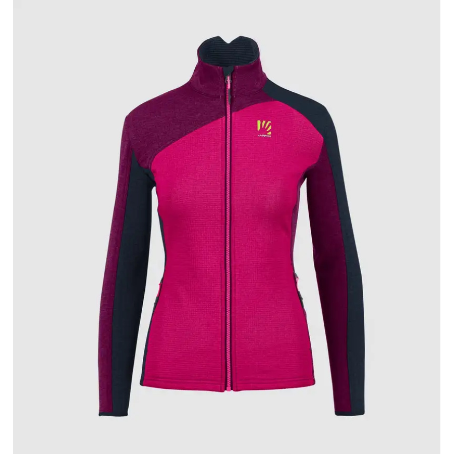 ŽENSKA JOPA KARPOS FEDERA FULL-ZIP FLEECE pink/boysenbery/vulcan