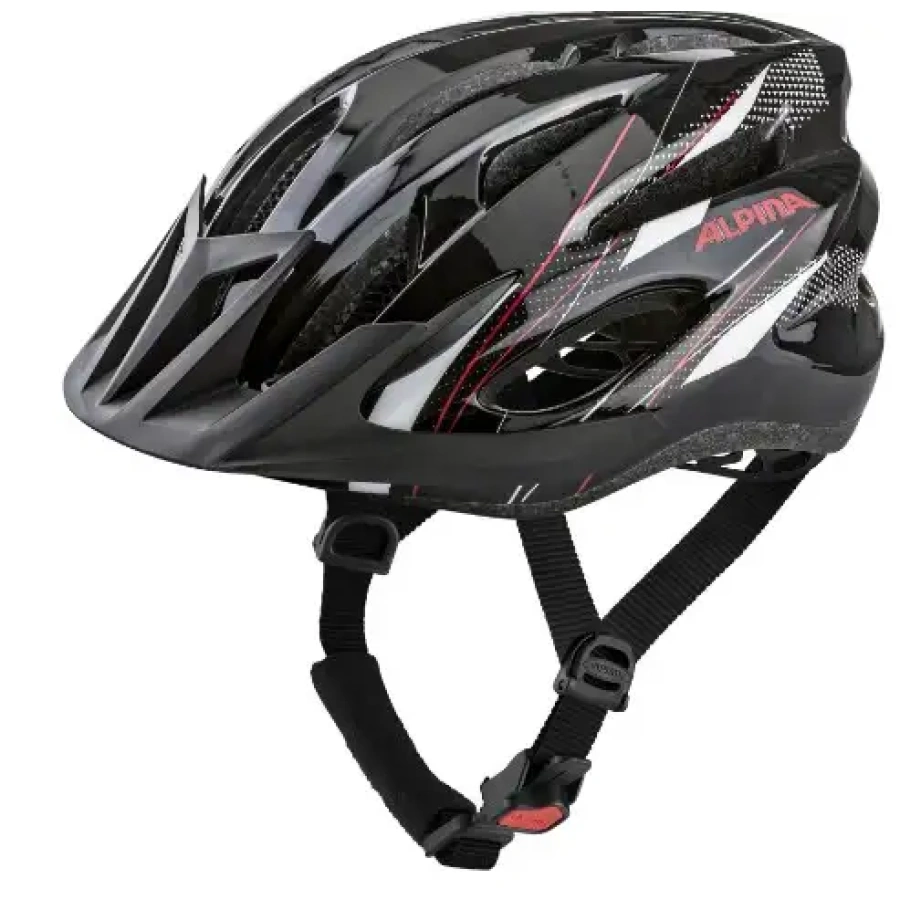 ČELADA ALPINA MTB 17 črna/bela/rdeča