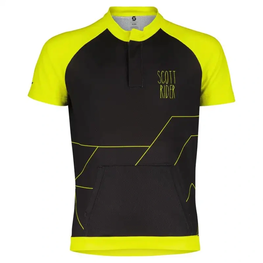 OTROŠKA MAJICA  SCOTT JR RC TEAM črna/žvepleno rumena
