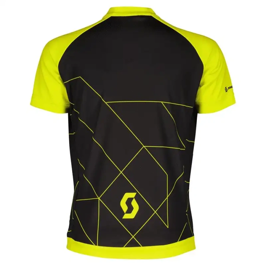 OTROŠKA MAJICA  SCOTT JR RC TEAM črna/žvepleno rumena