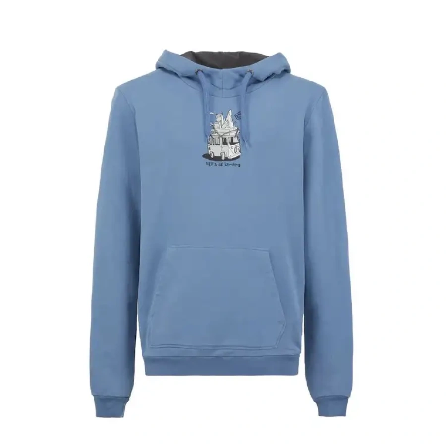 PULOVER E9 HOOD VAN steel blue