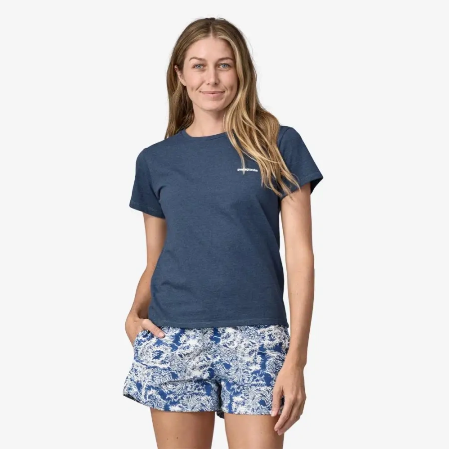 ŽENSKA MAJICA PATAGONIA P-6 LOGO RESPONSIBILI utility blue