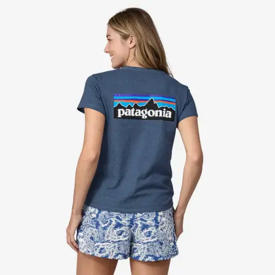 ŽENSKA MAJICA PATAGONIA P-6 LOGO RESPONSIBILI utility blue
