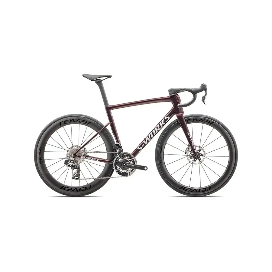 CESTNO KOLO SPECIALIZED TARMAC SL8 S-WORKS SRAM RED AXS 2025 gloss solidity/red to black/white silver