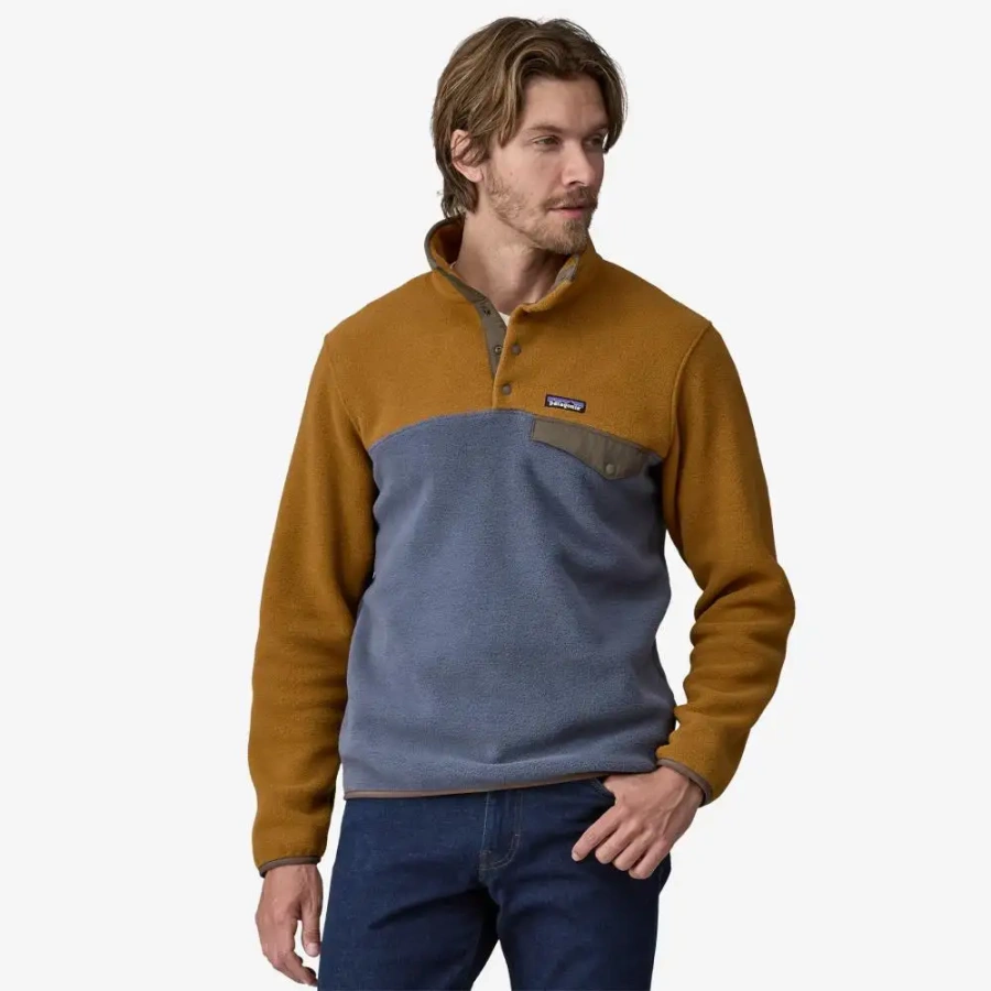 PULOVER PATAGONIA LIGHTWEIGHT SYNCHILLA SNAP-T shelter brown