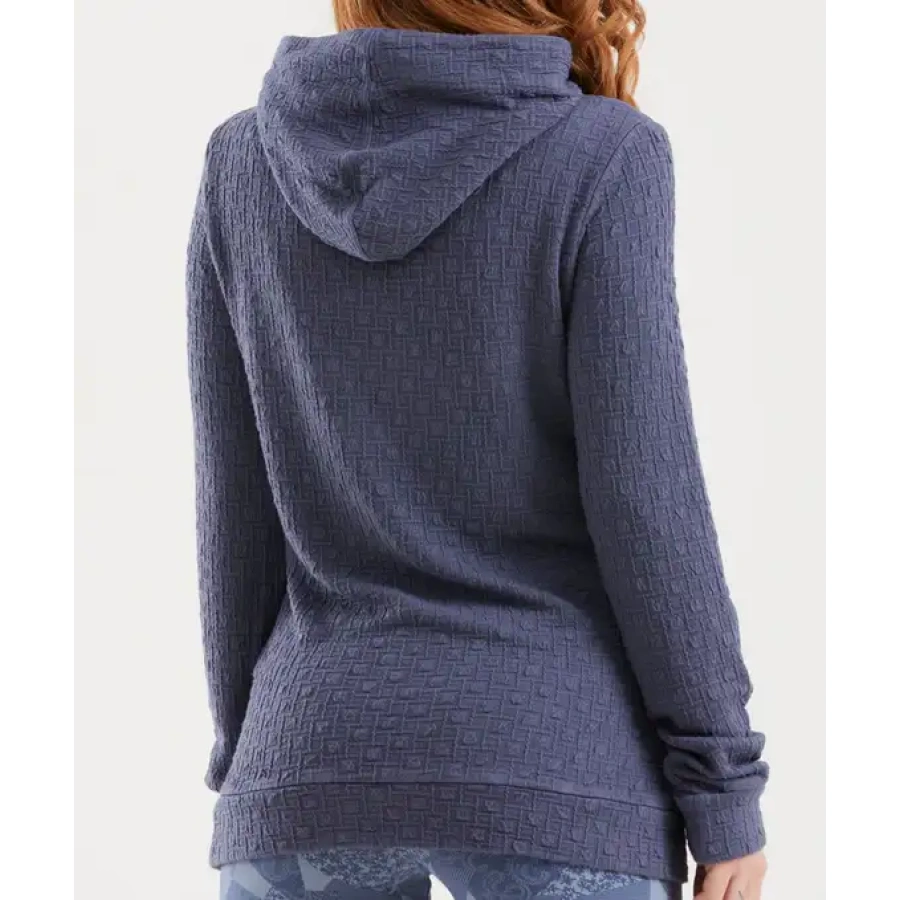 ŽENSKI PULOVER E9 PIC HOODIE plumbago