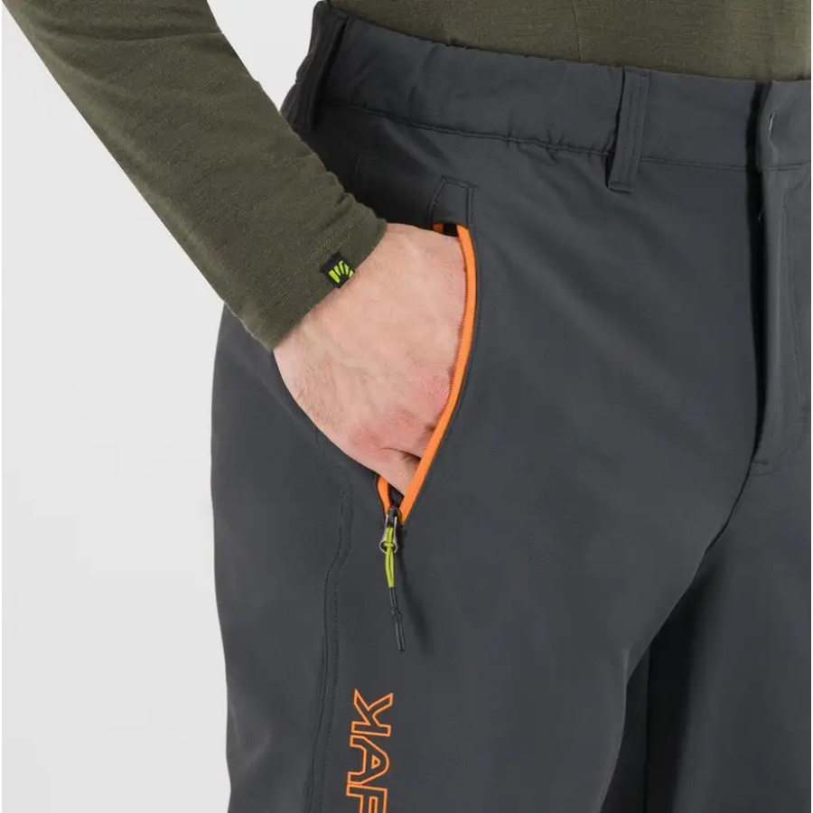 HLAČE KARPOS SCARNIA UP woodland gray/vibrant orange