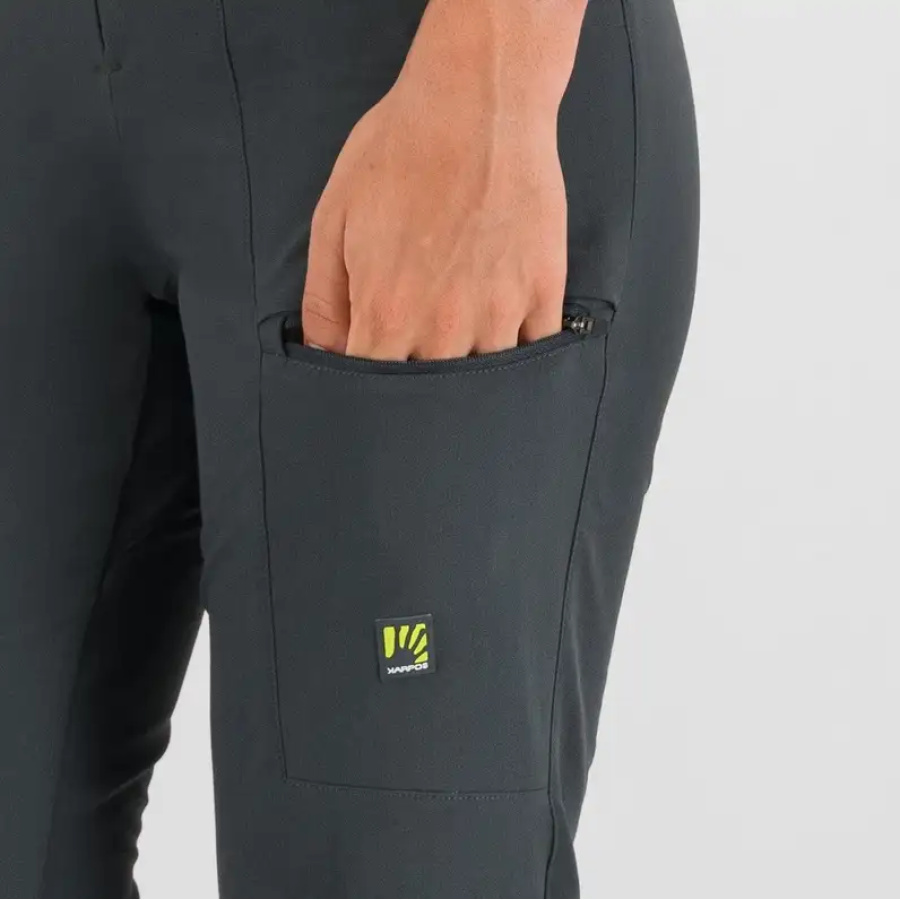 ŽENSKE HLAČE KARPOS LASTIA black/woodland gray