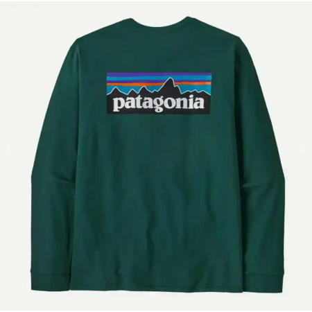 MAJICA PATAGONIA P-6 LOGO RESPONSIBILI L/S cascade green