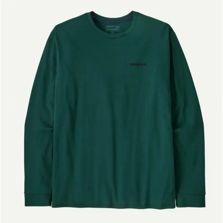 MAJICA PATAGONIA P-6 LOGO RESPONSIBILI L/S cascade green