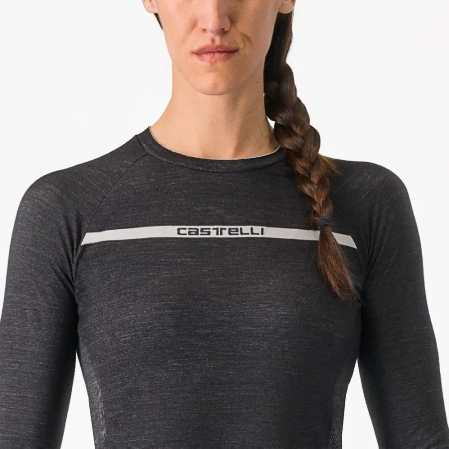 ŽENSKA MAJICA SPODNJA CASTELLI MERINO SEAMLESS black