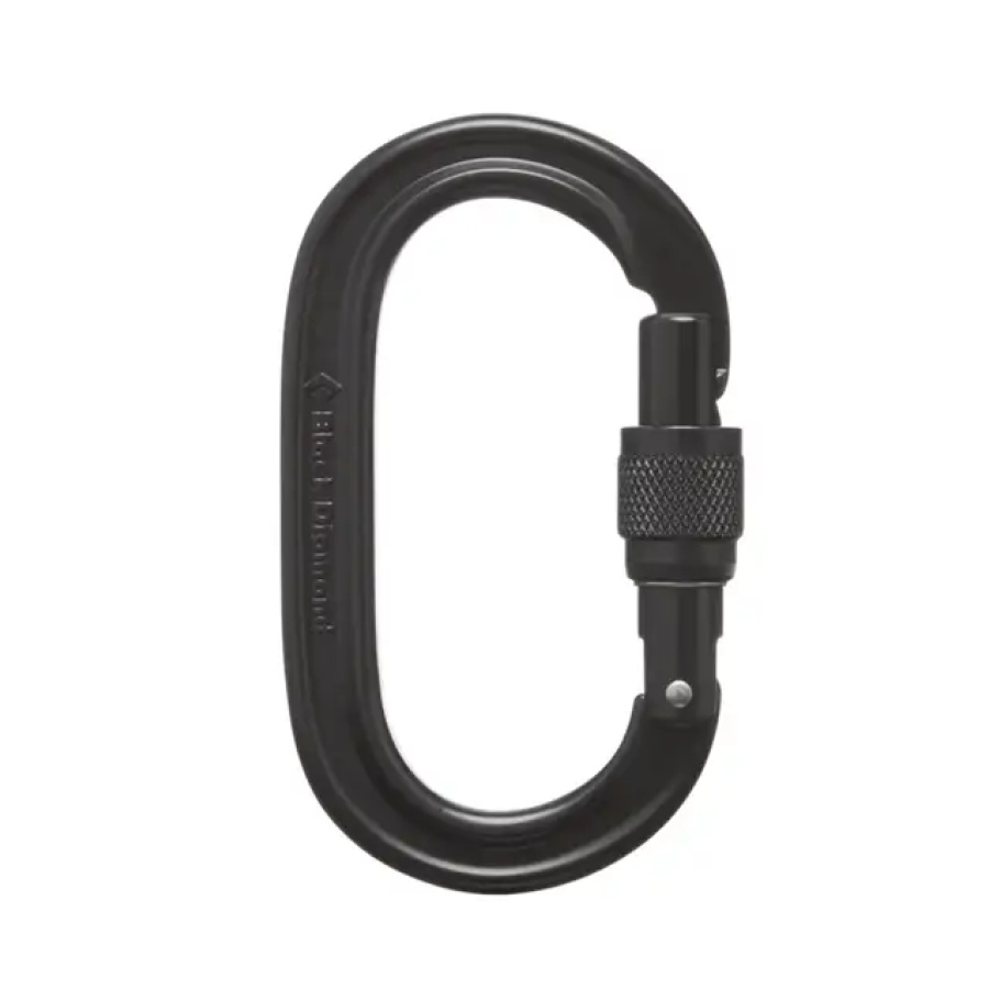 OVAL KEYLOCK SCRWGT CARABINER black