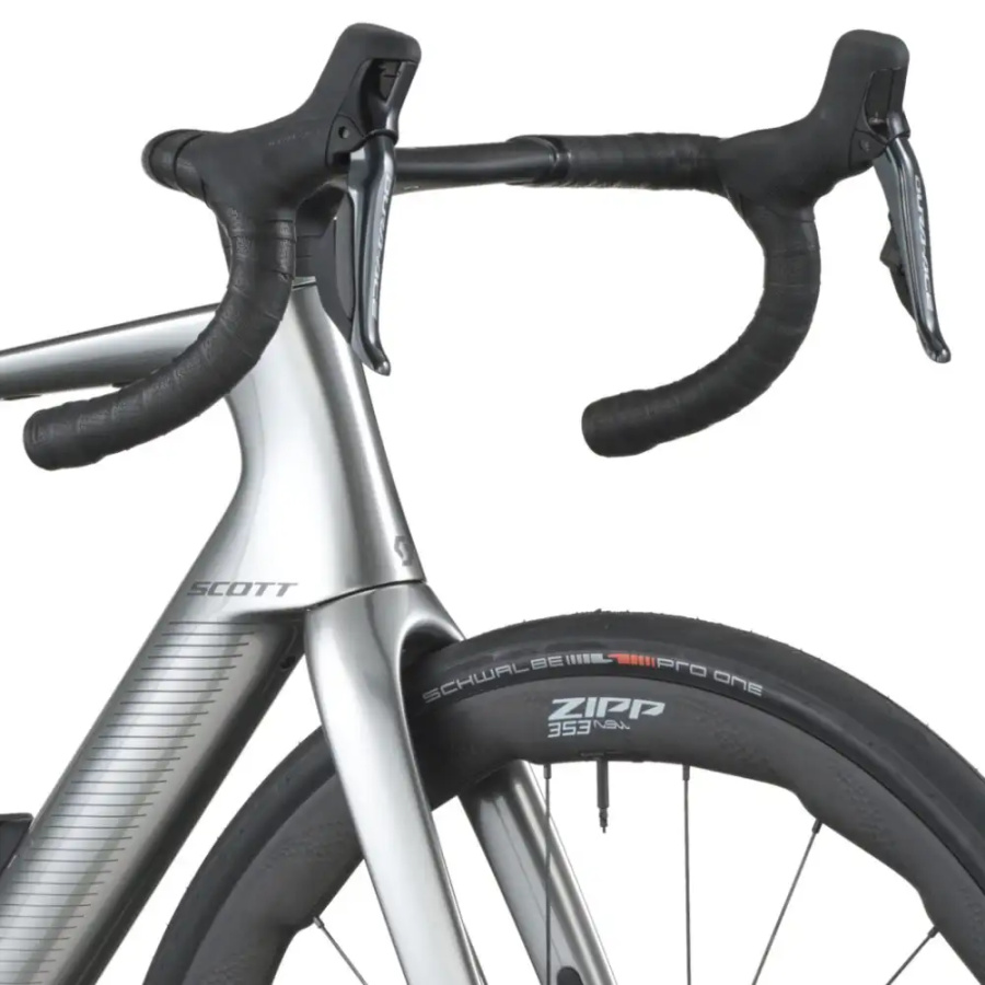 ELEKTRIČNO CESTNO KOLO SCOTT FASTLANE PREMIUM 2026 chrome silver