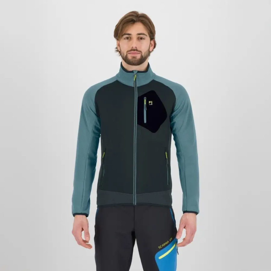 JOPA KARPOS ODLE FLEECE woodl.gray/smoke blue