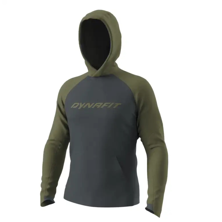 PULOVER DYNAFIT 24/7 POLARTECH HOODY Military green