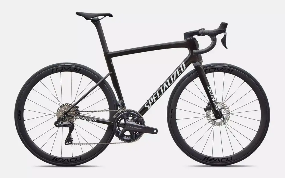 CESTNO KOLO SPECIALIZED TARMAC SL8 EXPERT ULTEGRA Di2 2026 gloss obsidian metallic/red pearl over white