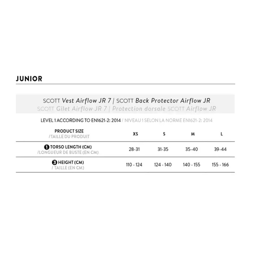 OTROŠKI ŠČITNIK ZA HRBET SCOTT JR AIRFLOW črna/bela
