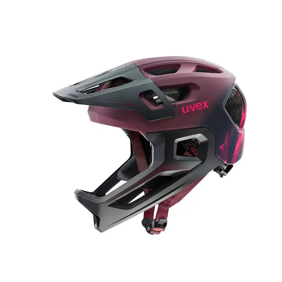 OTROŠKA ČELADA UVEX REACT JR FULLFACE cranberry matt