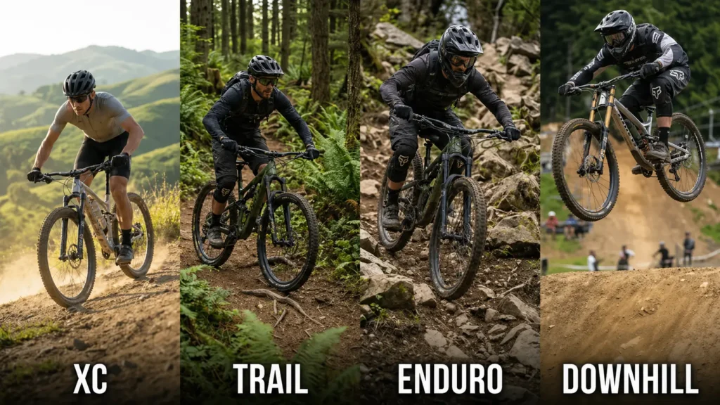 primerjava xc trail enduro downhill gorska kolesa razlike teren vzmetenje