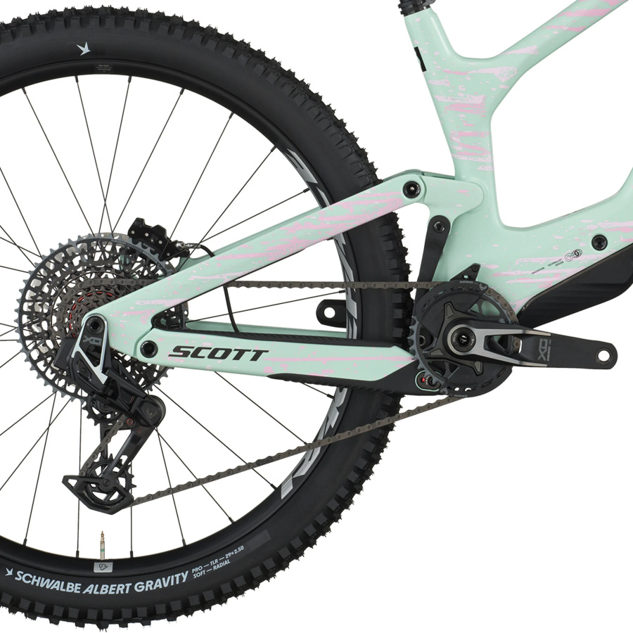 Gorsko kolo SCOTT Ransom 900 RC 2026 v barvi mistyade green - pogled v vožnji