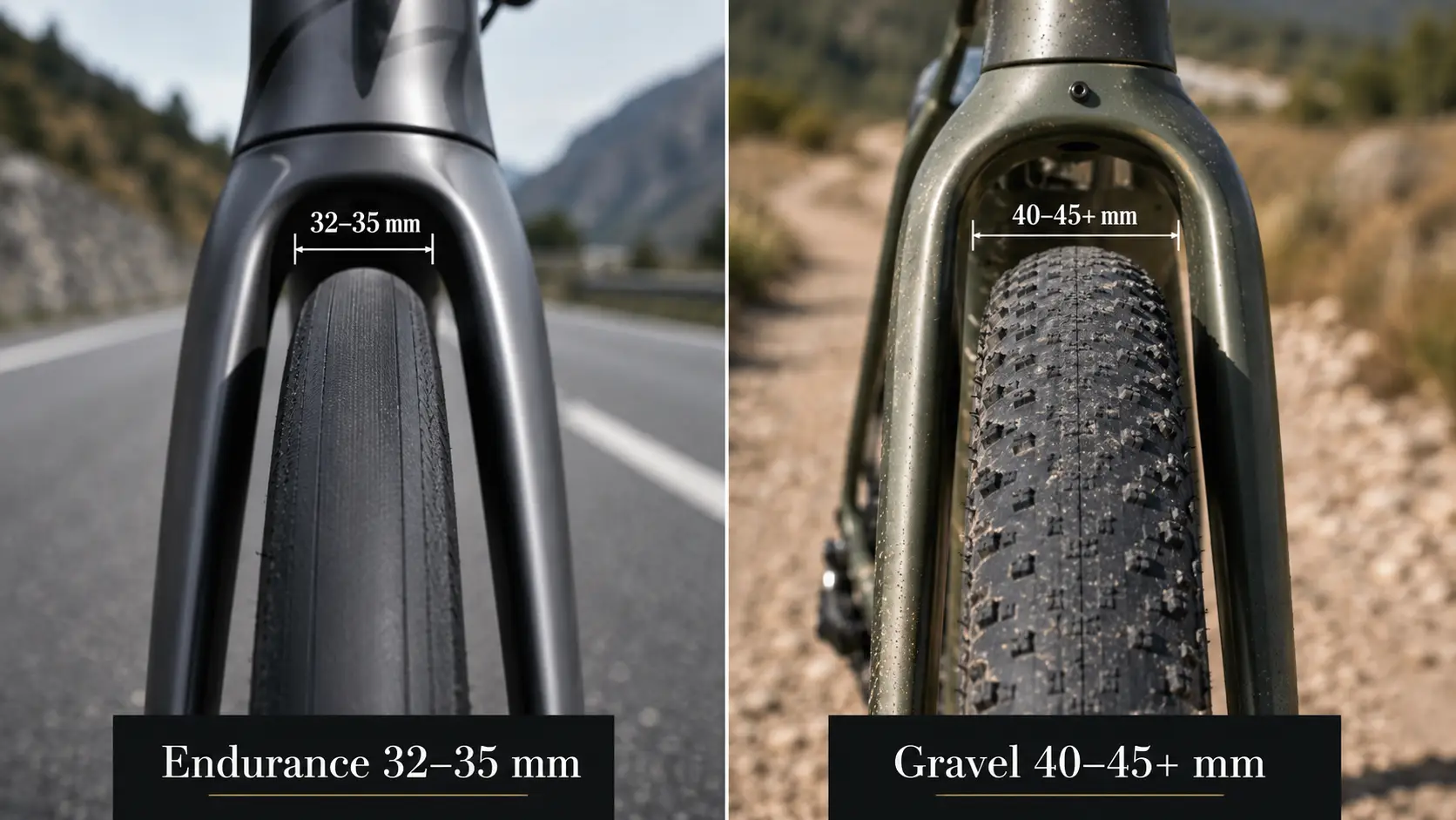 Primerjava ozke endurance pnevmatike in široke gravel pnevmatike
