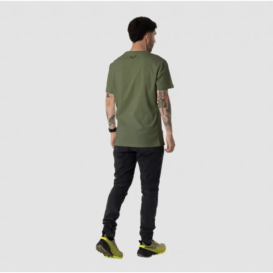 MAJICA DYNAFIT GRAPHIC COTTON Military green/runners