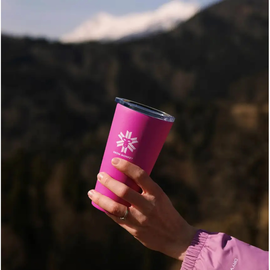 LONČEK SNOW MONKEY ENJOYER 470 ml candy pink