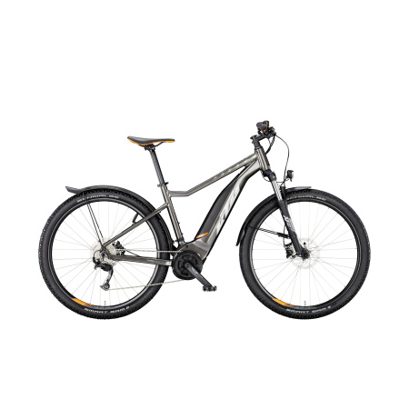 Električno gorsko kolo KTM Macina Ride 591 Street v sivi barvi