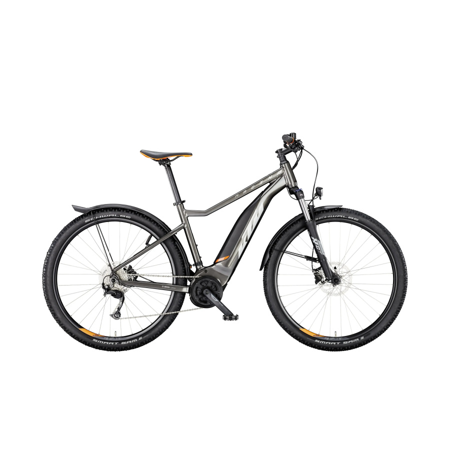 Električno gorsko kolo KTM Macina Ride 591 Street v sivi barvi