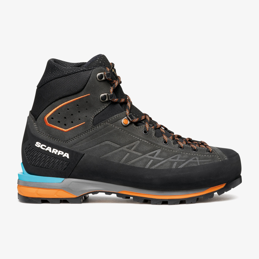 Pohodni čevlji SCARPA Zodiac Tech GTX v antracit in oranžni barvi