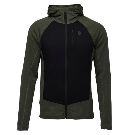 Moška jopa Black Diamond Coefficient LT Hybrid Hoody v barvi Tundra-Black