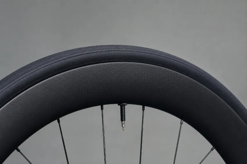 Tubeless plašč na širokem karbonskem obroču