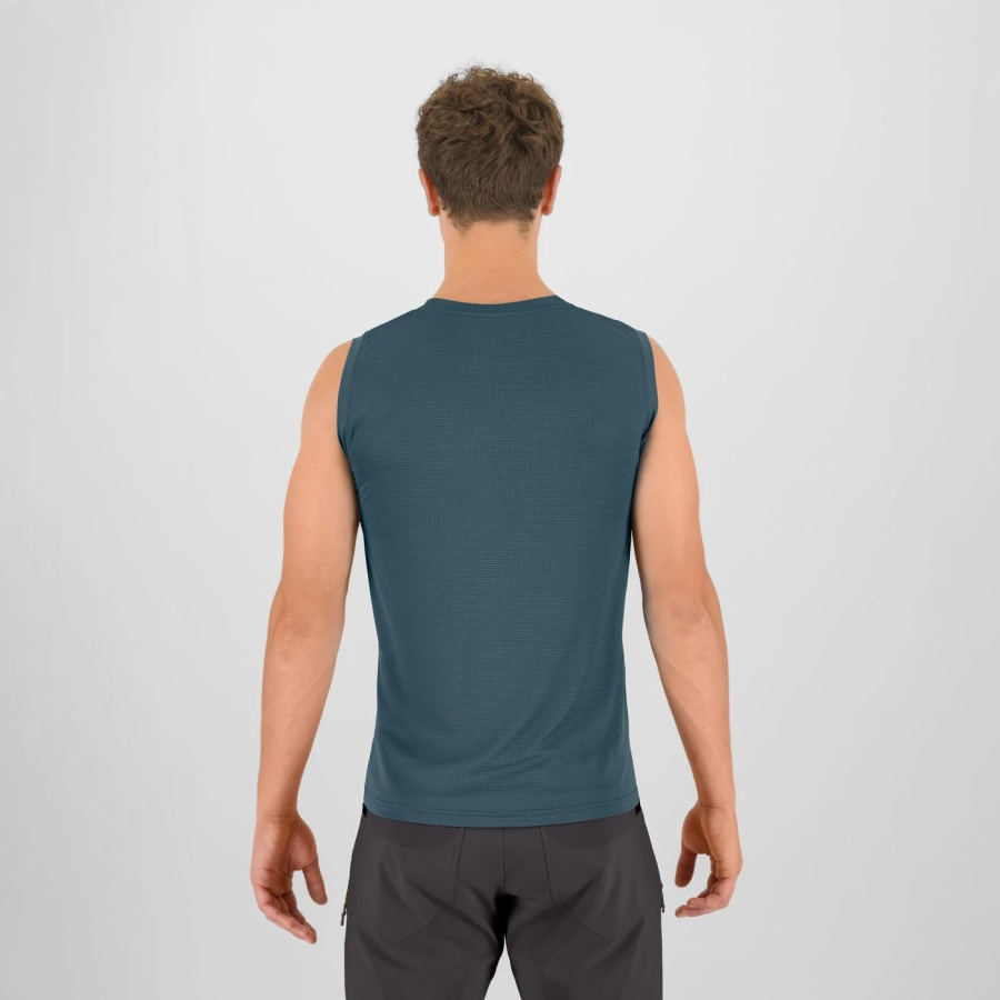 Moška treking majica brez rokavov Karpos Loma Evo Sleeveless v modri barvi stargazer - pogled 2